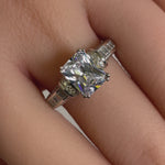 Sterling Silver Clear Emerald-Cut CZ Ring