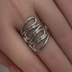 Sterling Silver Abstract Whirl Ring