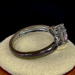 Sterling Silver Black Rhodium Rainbow CZ Ring