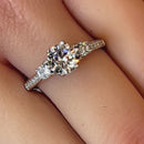 Sterling Silver 1.0 ct. CZ Engagement Ring