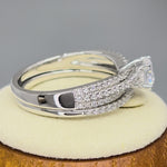 Sterling Silver Round Engagement Set Clear CZ Ring