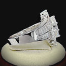 Sterling Silver Marquise CZ Engagement Ring