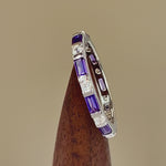 Sterling Silver Purple CZ Eternity Ring