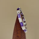 Sterling Silver Purple CZ Eternity Ring
