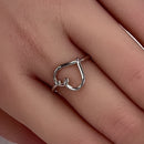 Sterling Silver Heart Knot Ring