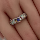 Sterling Silver Iridescent Rainbow CZ Ring