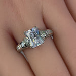 Sterling Silver Clear Emerald-Cut CZ Ring