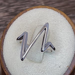 Sterling Silver Heartbeat Ring