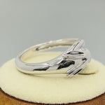 Sterling Silver Rabbit Black CZ Ring