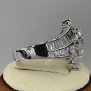 Sterling Silver Marquise CZ Engagement Ring