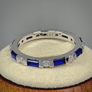 Sterling Silver Blue CZ Eternity Ring