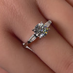 Sterling Silver 1.25 ct. CZ Engagement Ring