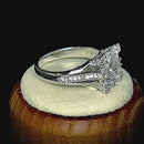 Sterling Silver Asscher-Cut CZ Engagement Ring