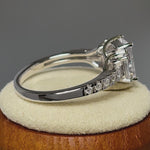Sterling Silver 3 Stone CZ Engagement Ring