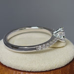 Sterling Silver Round CZ Engagement Ring