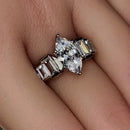 Sterling Silver Marquise CZ Engagement Ring