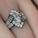 Sterling Silver Marquise CZ Engagement Ring