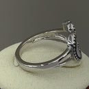 Sterling Silver Moon Star Heart Ring