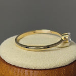 Solid 14K Gold Small Solitaire CZ Ring