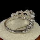 Sterling Silver Heart Crown Clear CZ Ring