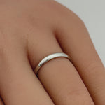 Sterling Silver Wedding Band Ring 2mm