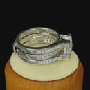 Sterling Silver Princess-Cut 2-Piece CZ Engagement Ring