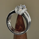 Sterling Silver Clear Marquise CZ Set Ring
