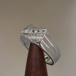 Sterling Silver Men's Engagement CZ Rings