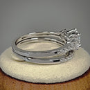 Sterling Silver CZ Engagement Set Ring