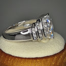 Sterling Silver Marquise CZ Engagement Ring