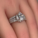 Sterling Silver Clear Marquise CZ Set Ring