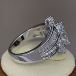 Sterling Silver Marquise CZ Engagement Ring