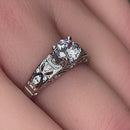 Sterling Silver CZ Engagement Ring