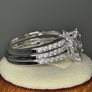 Sterling Silver Clear Marquise CZ Set Ring