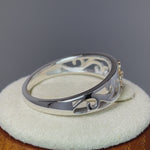 Solid 14K Yellow Gold & Sterling Silver Flower Ring