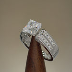 Sterling Silver Princess-Cut CZ Engagement Ring