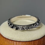 Sterling Silver Floral 3.5mm Band Ring