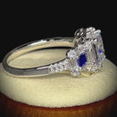 Sterling Silver Princess-Cut Blue CZ Ring