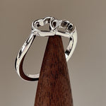 Sterling Silver Double Heart Ring