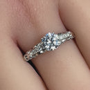 Sterling Silver Timeless Round Cut Clear CZ Engagement Ring