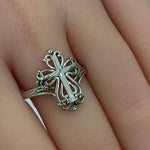 Sterling Silver Antique Cross Ring