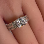 Sterling Silver Princess-Cut CZ Engagement Ring