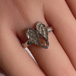 Sterling Silver Angel Wings Ring