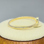 Solid 14K Yellow Gold "Love" Bead Ring
