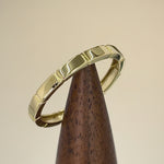 Solid 14K Yellow Gold Brick Band