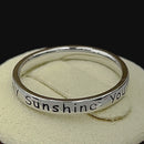 Sterling Silver "You Are My Sunshine, My Only Sunshine" Ring