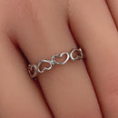 Sterling Silver Multiple Heart Ring