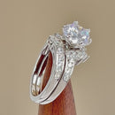 Sterling Silver 2 Carat CZ Engagement Ring