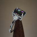 Sterling Silver Mystic Rainbow CZ Ring