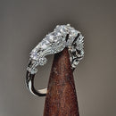 Sterling Silver 7-Stone CZ Engagement Ring